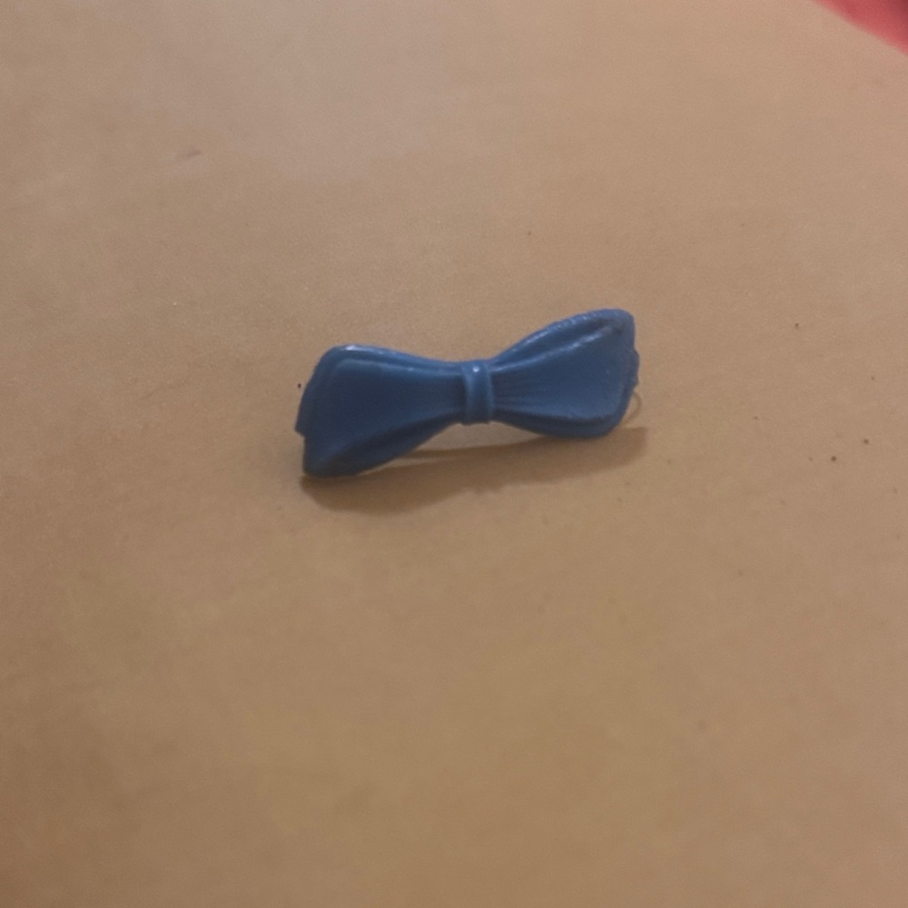 Blue Bow Hair Clip for Kids - Cute Plastic Bow Accessory